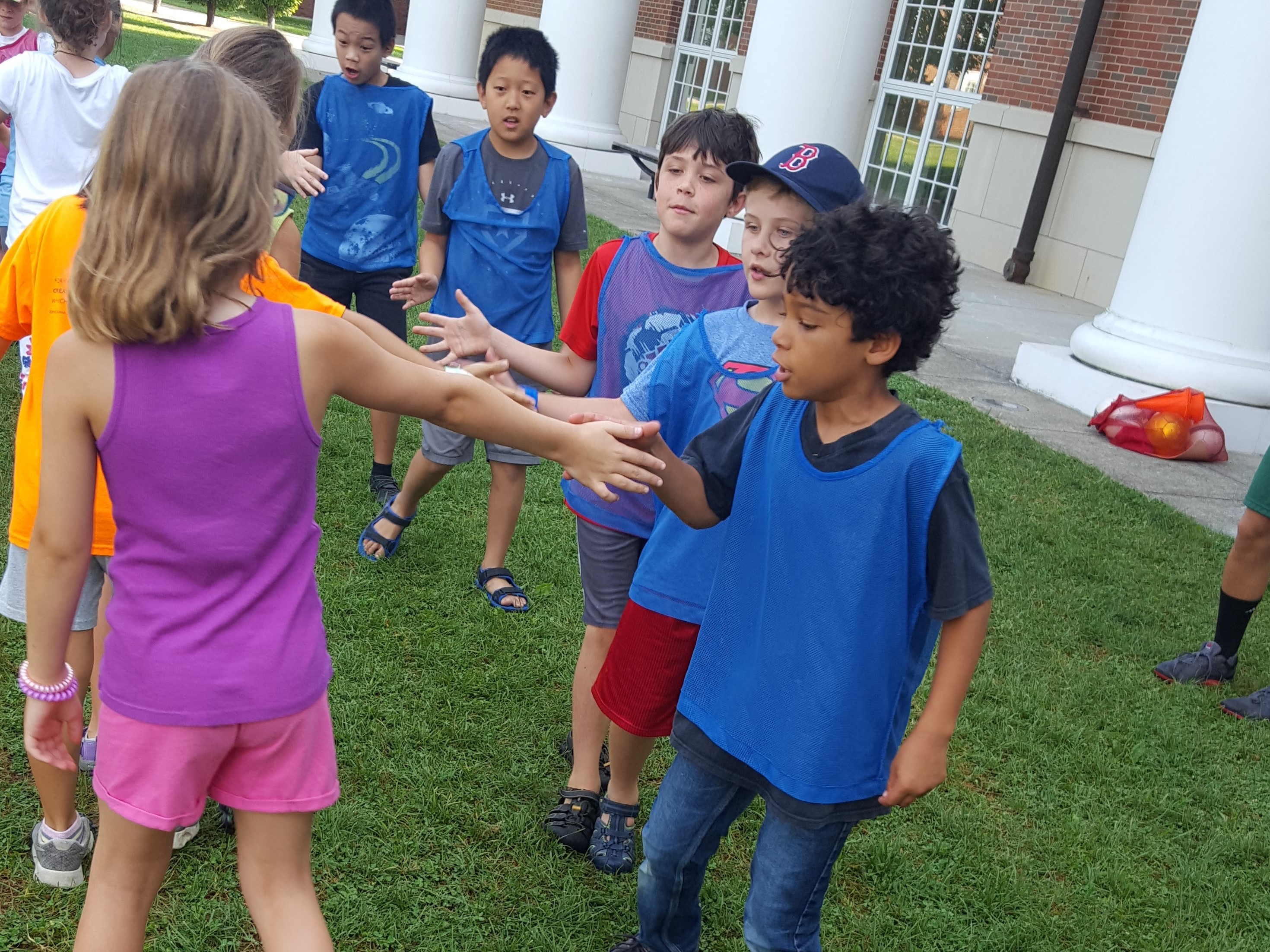 Kids give good game! handshake at Camp Boost 2019